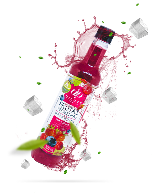 Xarope Dilute Sabor Frutas Vermelhas Sem açucar