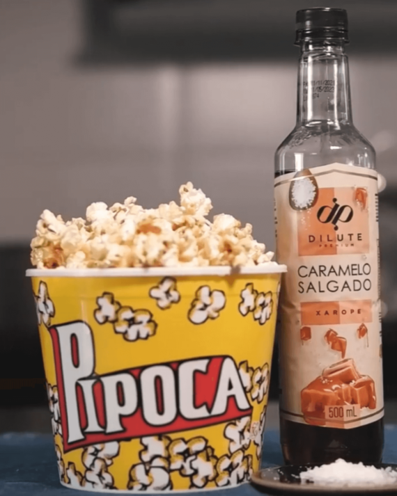 Pipoca Doce com Dilute Caramelo Salgado