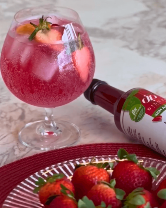 Mocktail de Morango sem Açúcar