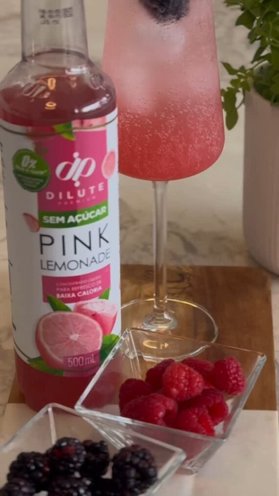 Mocktail de Pink Lemonade Zero Açúcar